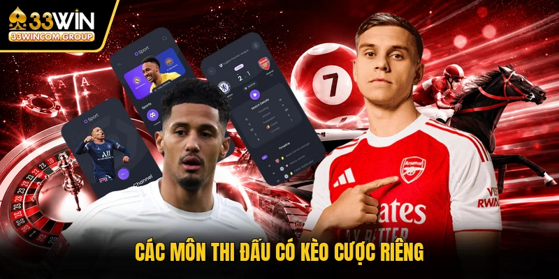 Các môn thi đấu có kèo cược riêng